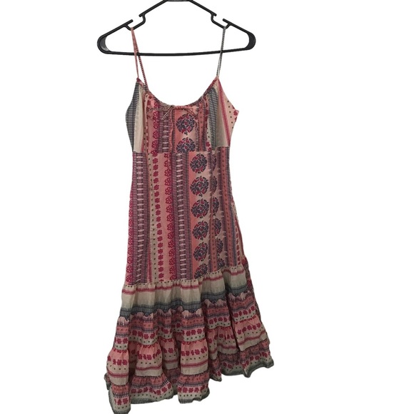 Dkny Dresses & Skirts - DKNY boho light pink floral spaghetti strap midi dress